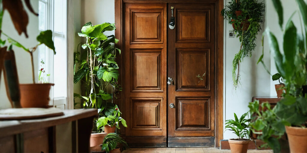 Tres cierrapuertas con retenedor